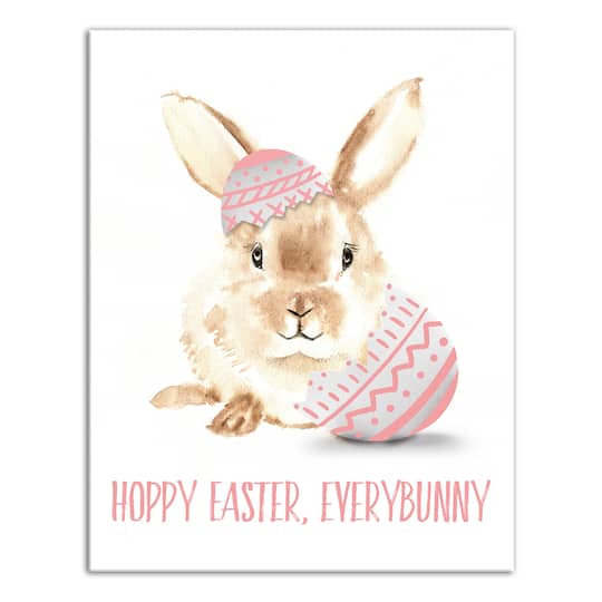 Pink Every Bunny 11&#x22; x 14&#x22; Canvas Wall Art